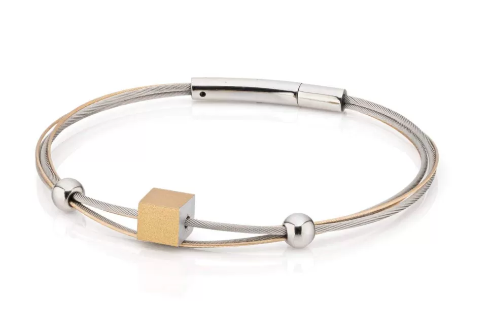 Online CLIC by Suzanne Armband Kubusje Goud | Geel A230G