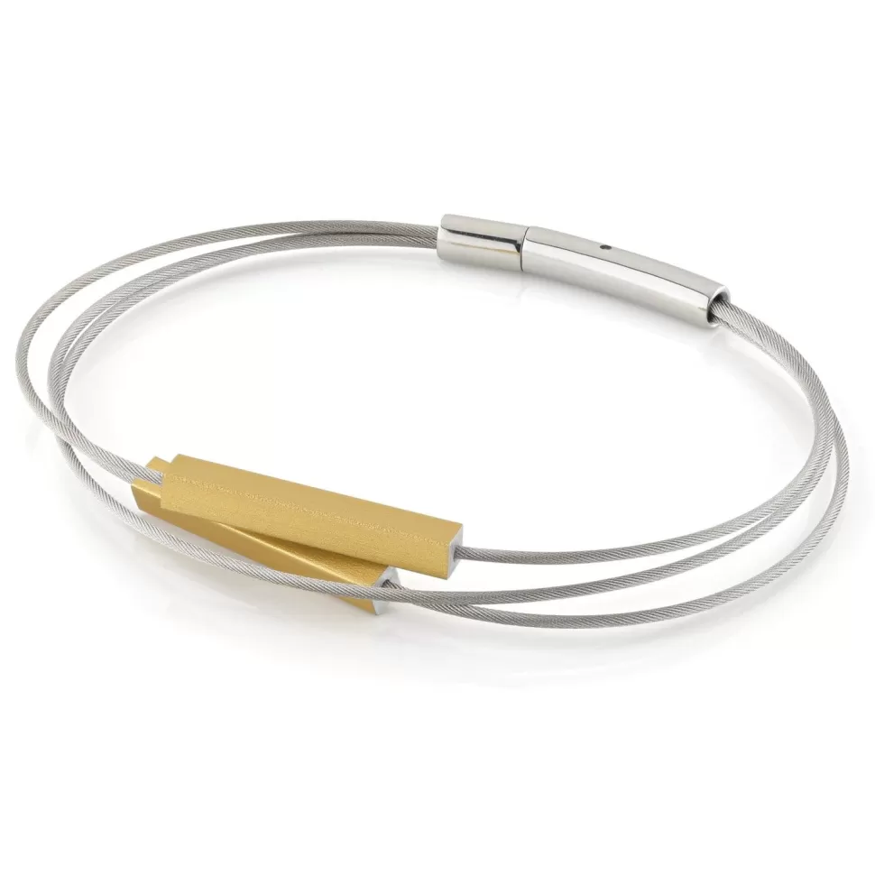 Shop CLIC by Suzanne Armband Staafjes Goud | Geel A243G