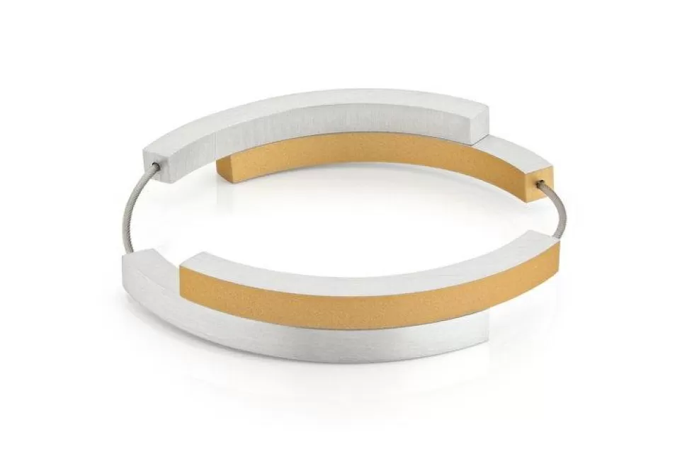 Discount CLIC by Suzanne Armband Vier Bogen Goud | Geel A32G