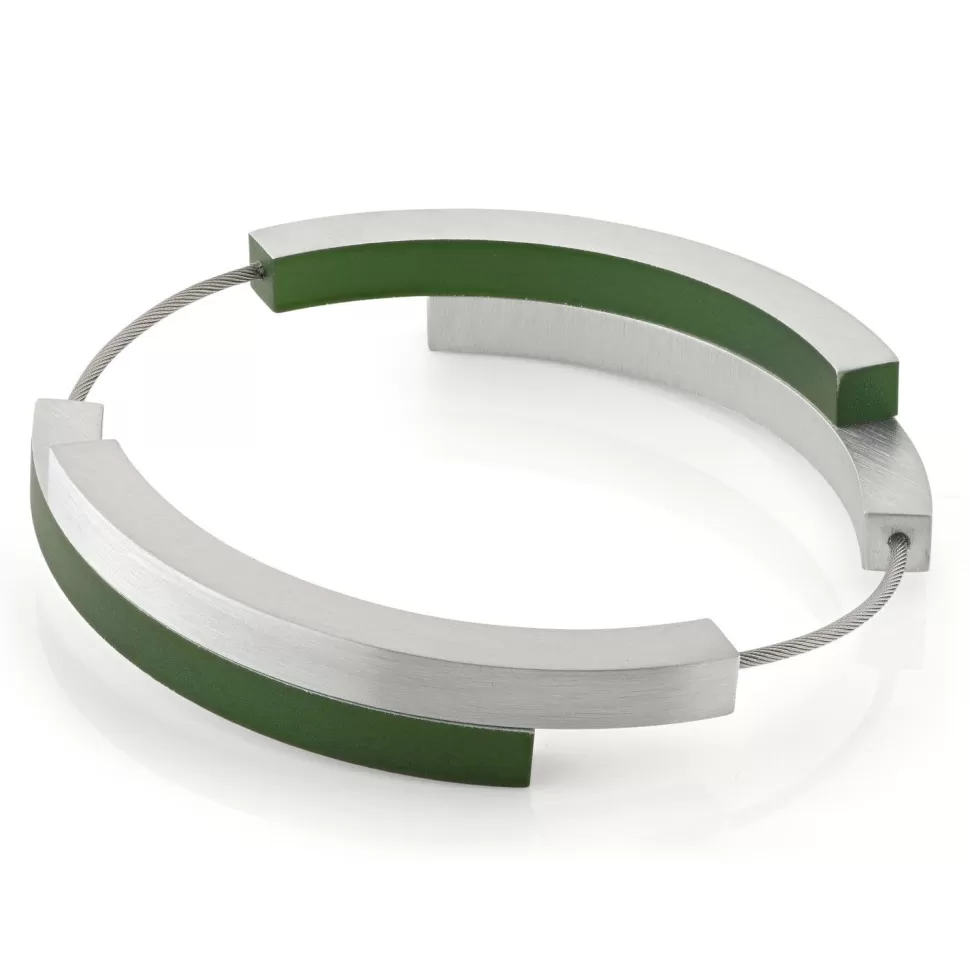 Hot CLIC by Suzanne Armband Vier Bogen Groen A32Gr