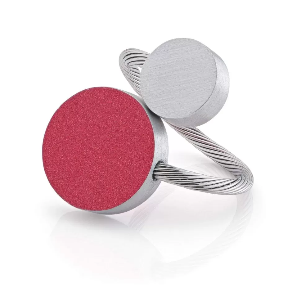 Shop CLIC by Suzanne Ring Twee Ronde Vormen Rood R5R