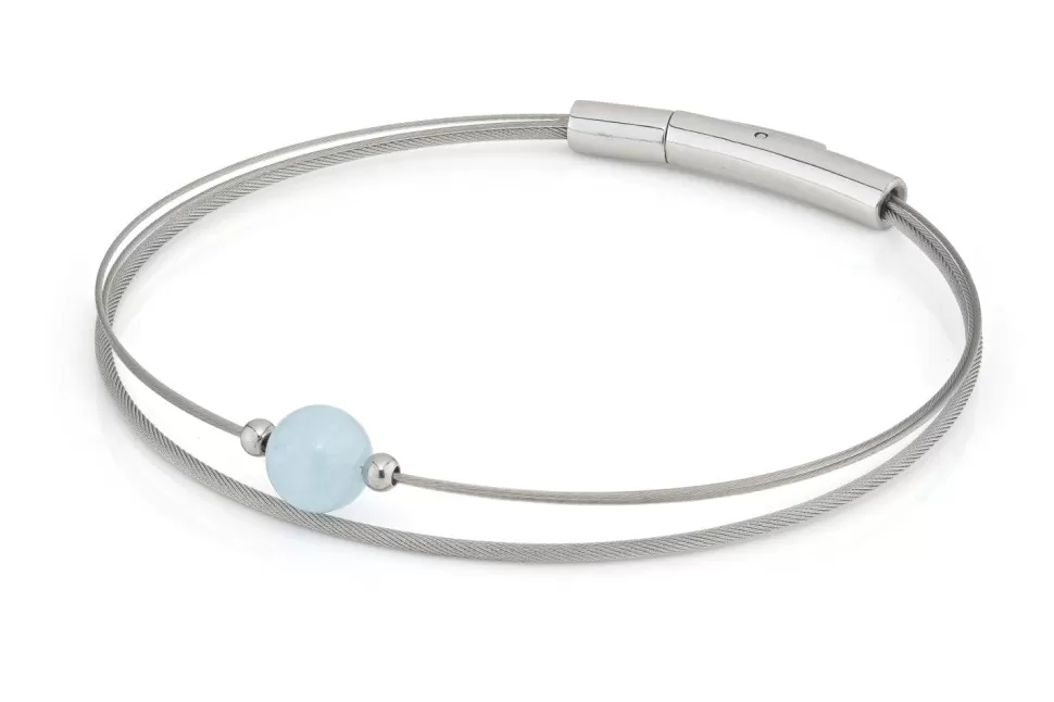 Cheap CLIC by Suzanne Thinking Of You Edelsteen Armband Aquamarijn Zilver