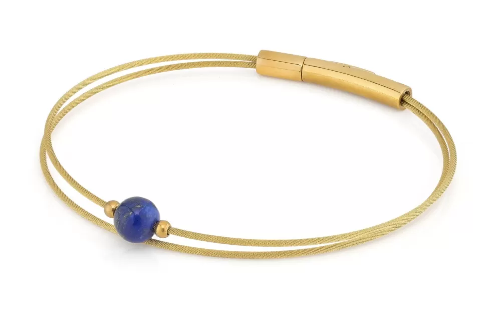 Best CLIC by Suzanne Thinking Of You Edelsteen Armband Lapis Lazuli Goud A716Gg