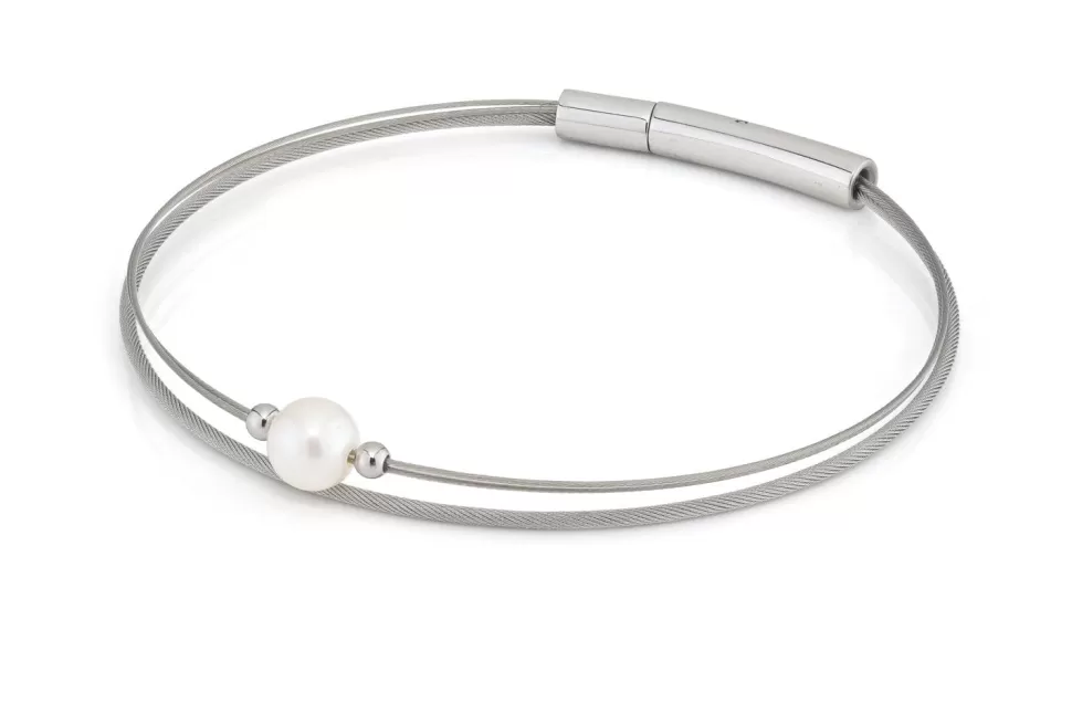 Clearance CLIC by Suzanne Thinking Of You Edelsteen Armband Parel Zilver